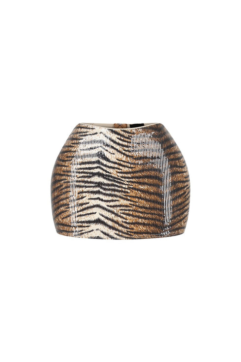 Sparks Zebra Print Sequin Mini Skirt